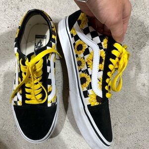 Vans sunflower customs old skool shoes womens